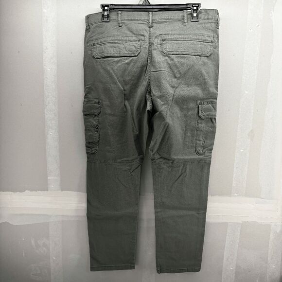 Wrangler Regular Taper Cargo Pants Green Mens 36x30 Stretch Workwear 5 Star New - Picture 6 of 9